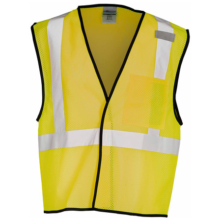 KISHIGO L-XL, Yellow Enhanced Visibility Economy Mesh Vest B125-L-XL